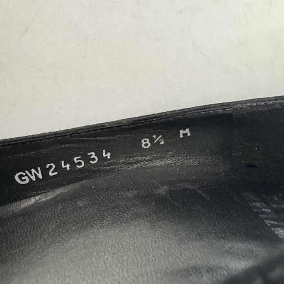 Stuart Weitzman Black Suede Floral Peep Toe Stiletto Heels Women’s 8.5 Evening - Picture 12 of 16